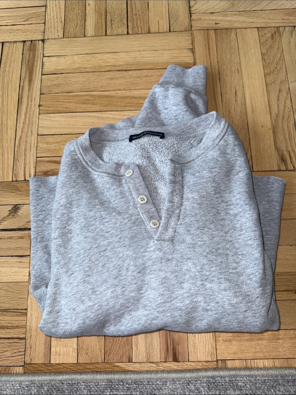 Brandy Melville Gray Henley Sweatshirt